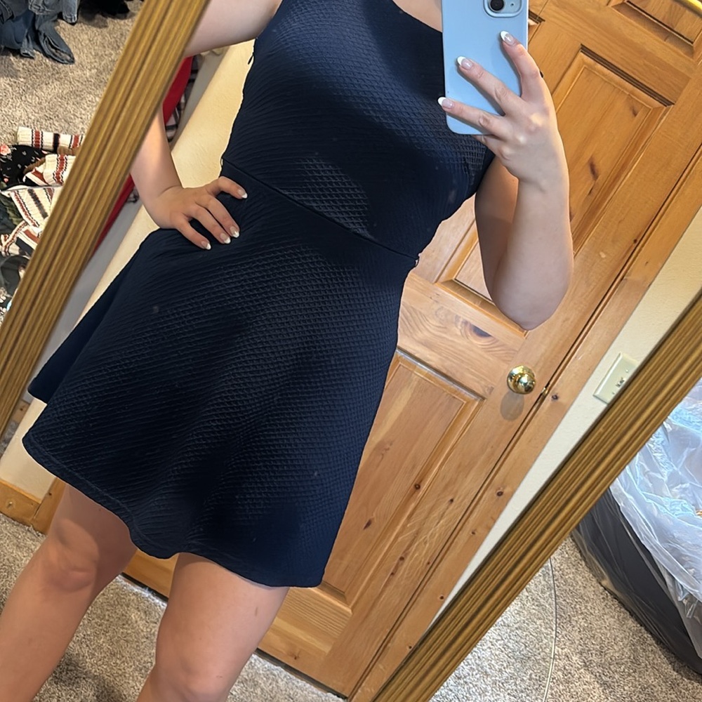 Forever 21 Textured Navy Dress